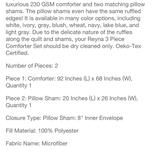 😴LUSH DECOR RUFFLE COMFORTER SET - Picture 9 of 10